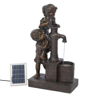 Teamwork Water Pump Solar Fountain - The Fox Decor